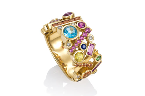 Falling Stars Multi-Color Ring